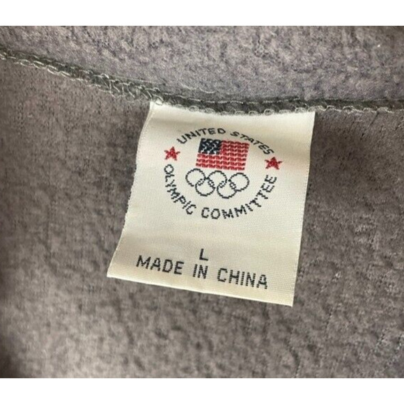 USA Olympic Committee Mens Large Olympics Wind Breaker Fleece Embroidered Zip - Picture 3 of 6